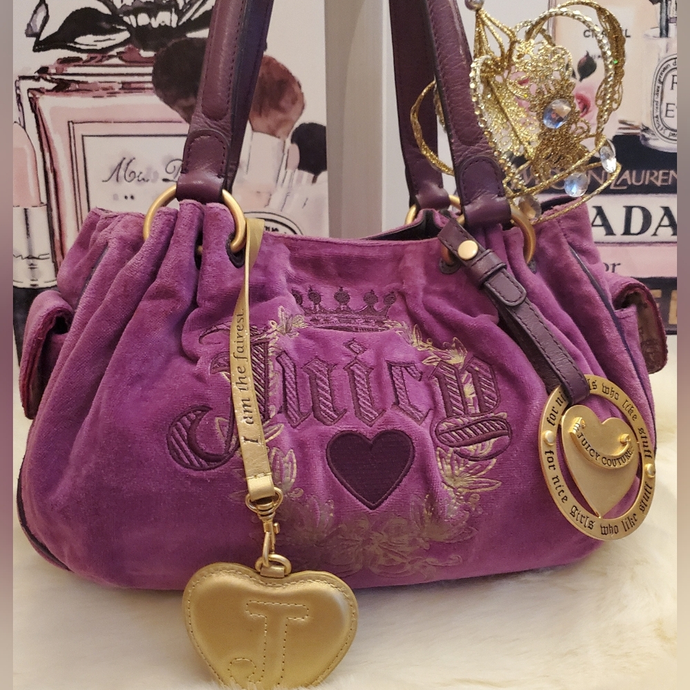Juicy Couture Purple Hobo Handbag! *Vintage*